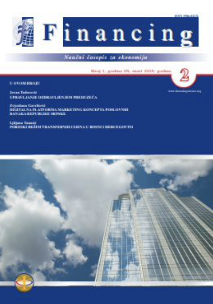 Analysis of Profitability and Factors of Profitability of Companies listed on the Banja Luka Stock Exchange in the period 2017−2018 Cover Image