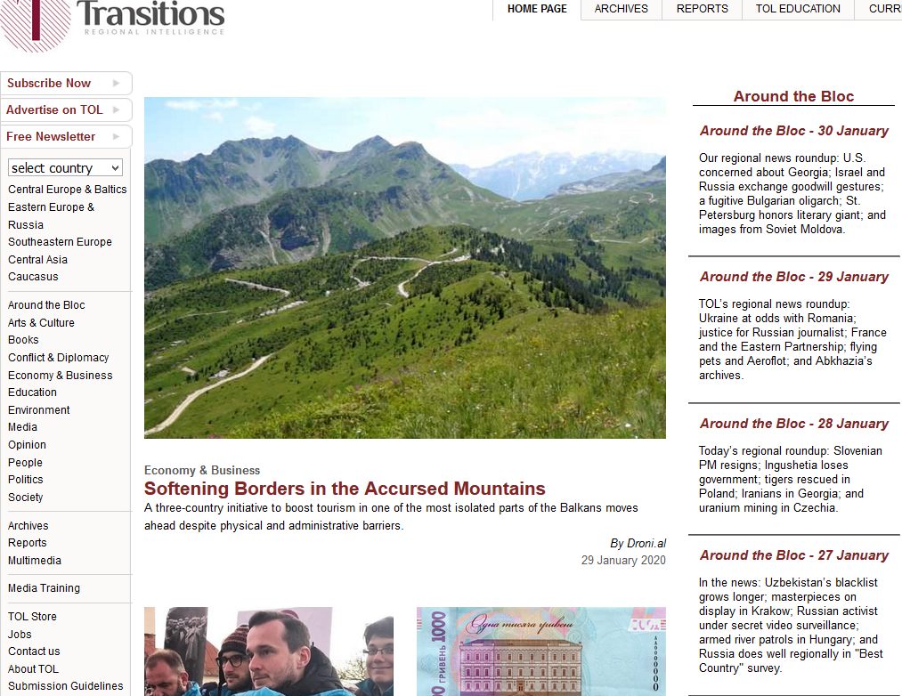Transitions Online_Around the Bloc-27 January Cover Image