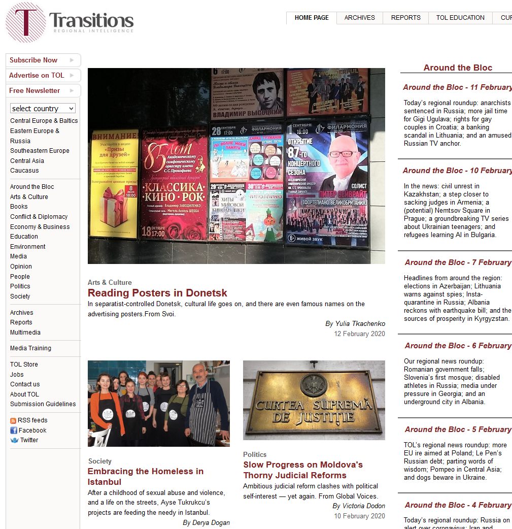 Transitions Online_Around the Bloc-10 February Cover Image