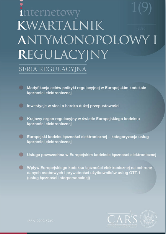 The impact of the European Electronic Communications Code (EECC) on the protection of personal data and privacy of users of OTT-1 services (interpersonal communications services) Cover Image