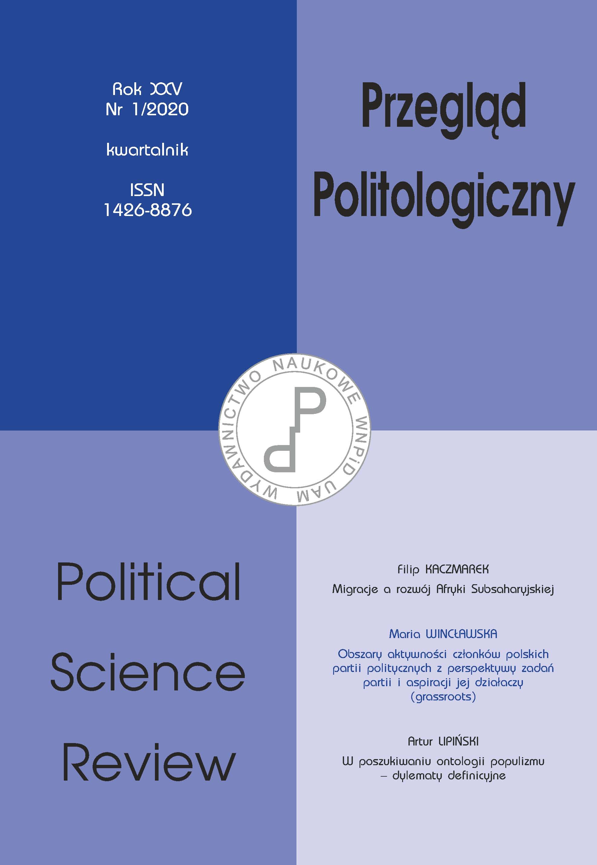 Activities of the members of Polish political parties from the perspective of the functions and aspirations of the grassroots Cover Image
