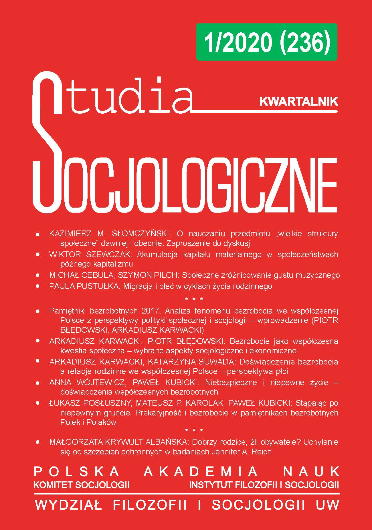 Diaries of the Unemployed from 2017. Contemporary Unemployment in Poland Through Social Policy and Sociology Lens. An Introduction Cover Image