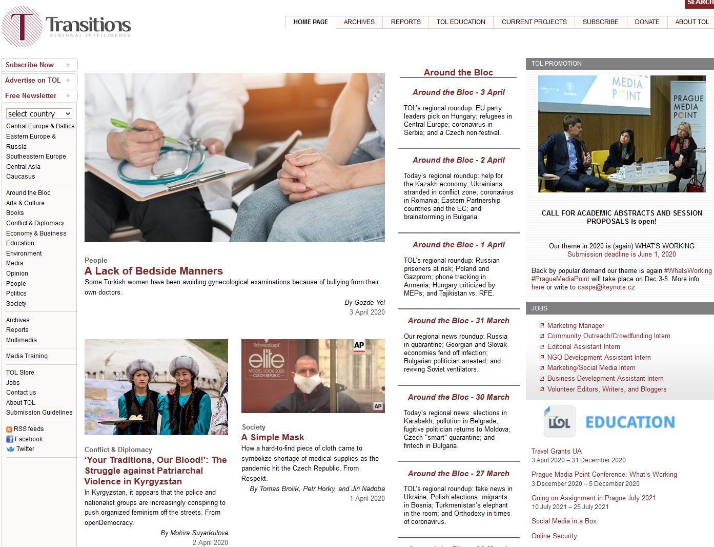 Transitions Online_Around the Bloc - 3 April