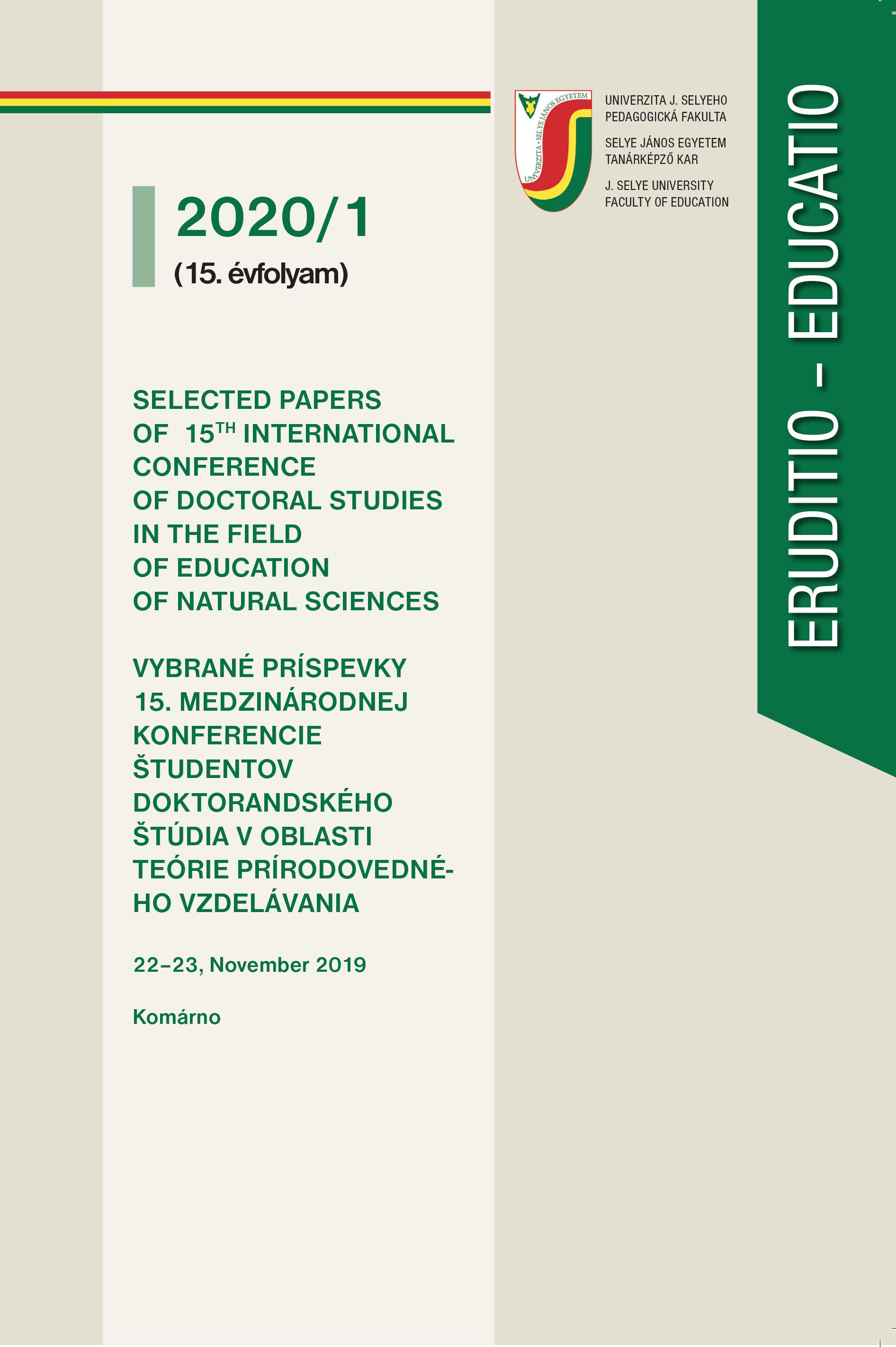 Science process skills in discourse of teachers involved in the project ExpEdícia – skús, skúmaj, spoznaj Cover Image