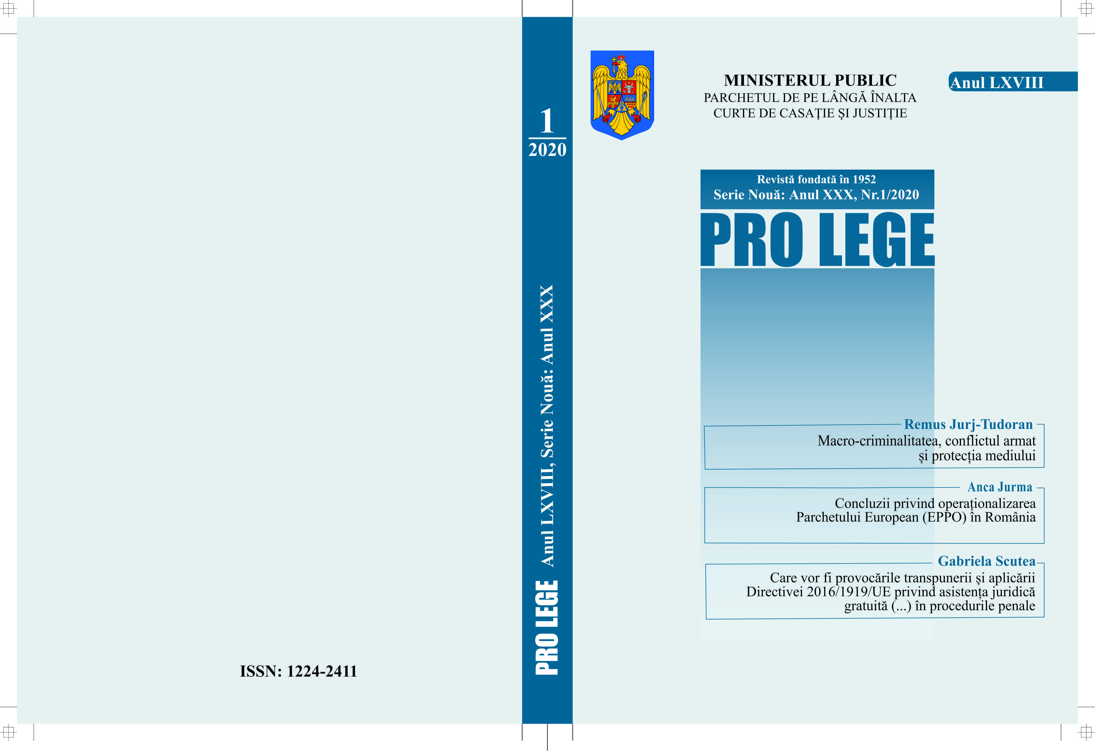 The disciplinary offense provided by the art. 99 let. a) of the Law no. 303/2004 regarding the status of judges and prosecutors. Jurisprudence Cover Image