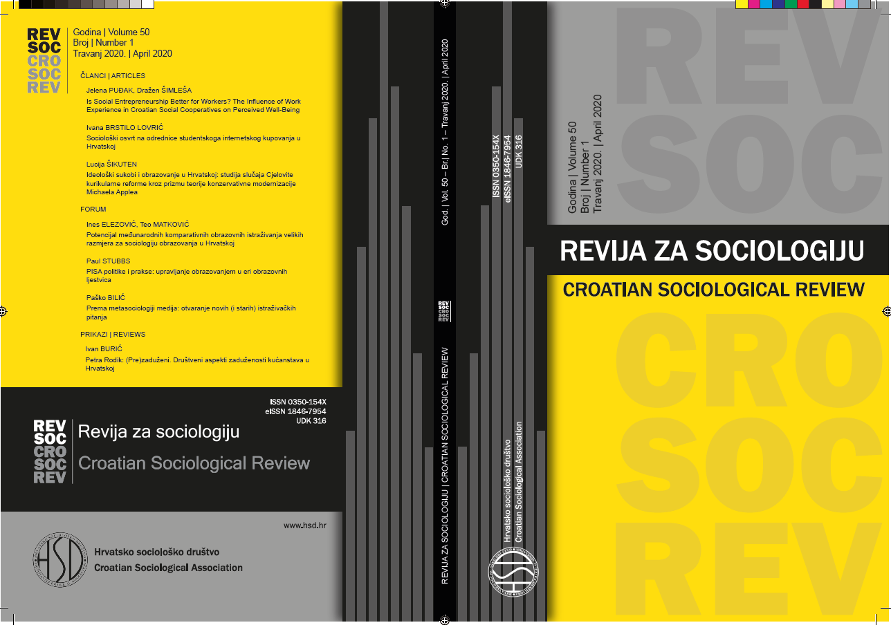 Sociological Overview of the Determinants of Internet Purchase among Students in Croatia Cover Image