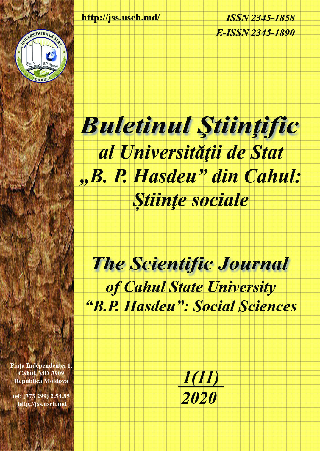 THE ACTIVITY OF THE ROMANIAN SOCIAL INSTITUTE OF BESSARABIA (1934-1940) REFLECTED IN THE SPECIALIZED PERIODICAL JOURNALS FROM BUCHAREST Cover Image