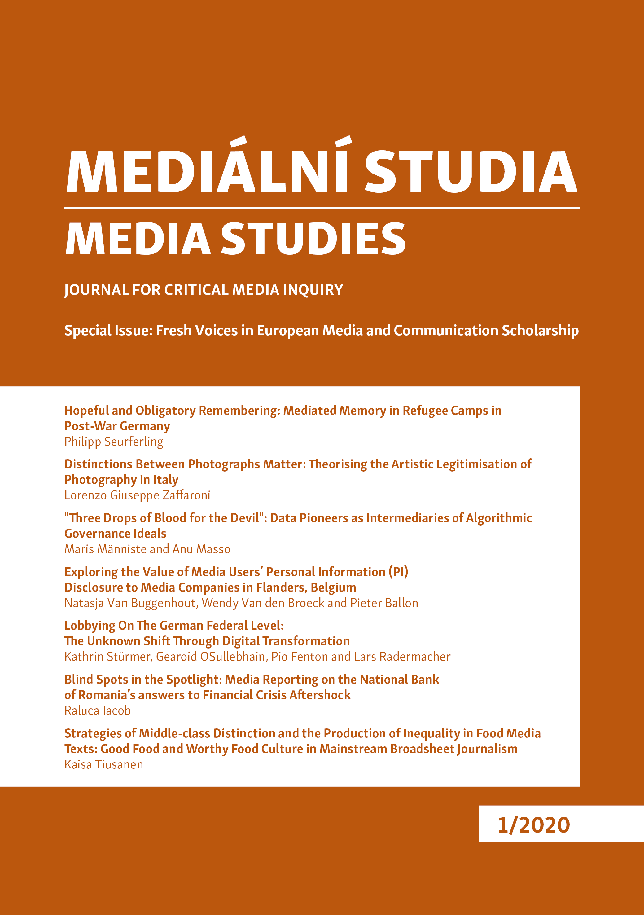 Distinctions Between Photographs Matter: Theorising the Artistic Legitimisation of Photography in Italy