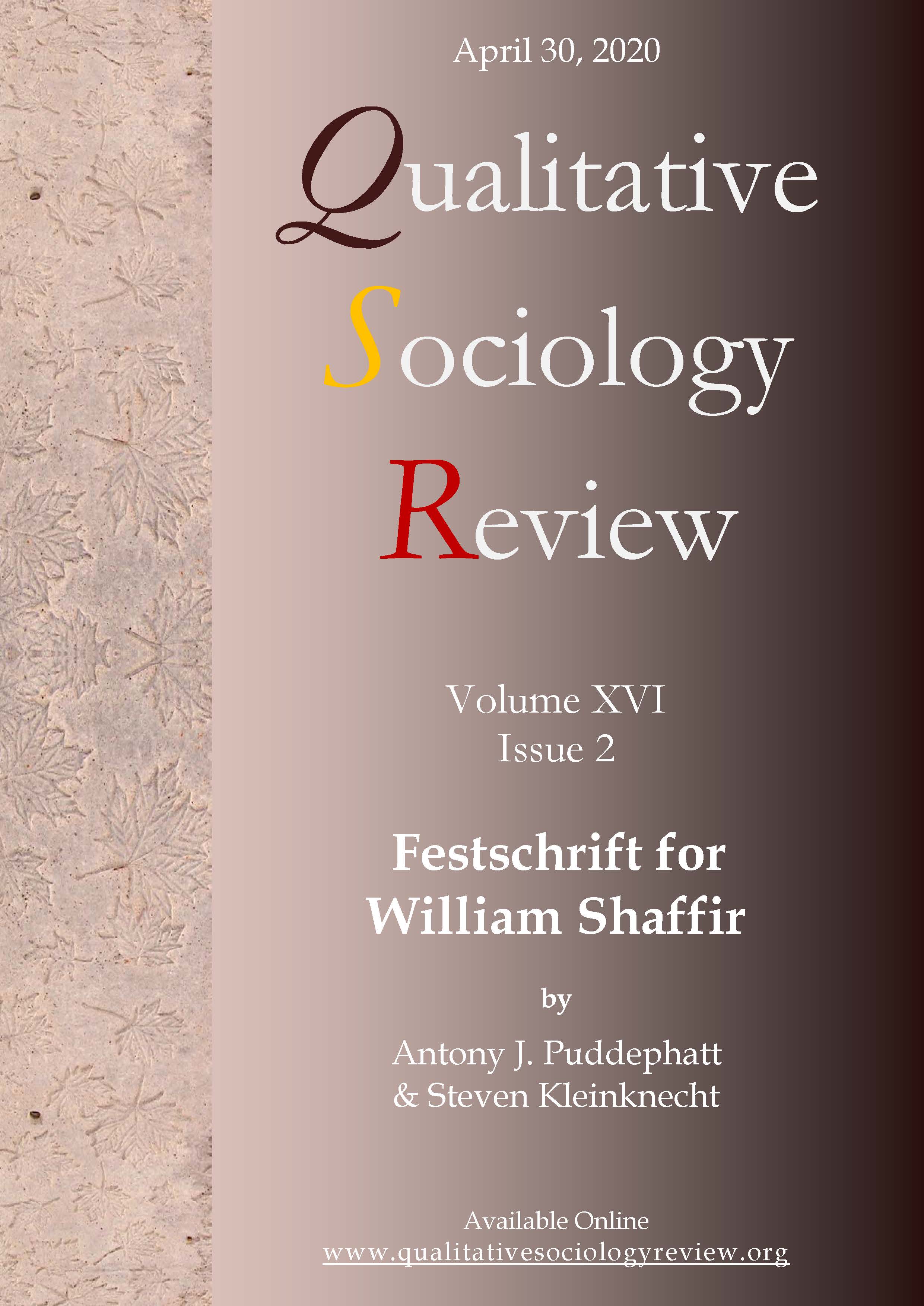 Journeying into Academia via Immersion into Qualitative Research: Professor Shaffir as a Master Guide Cover Image
