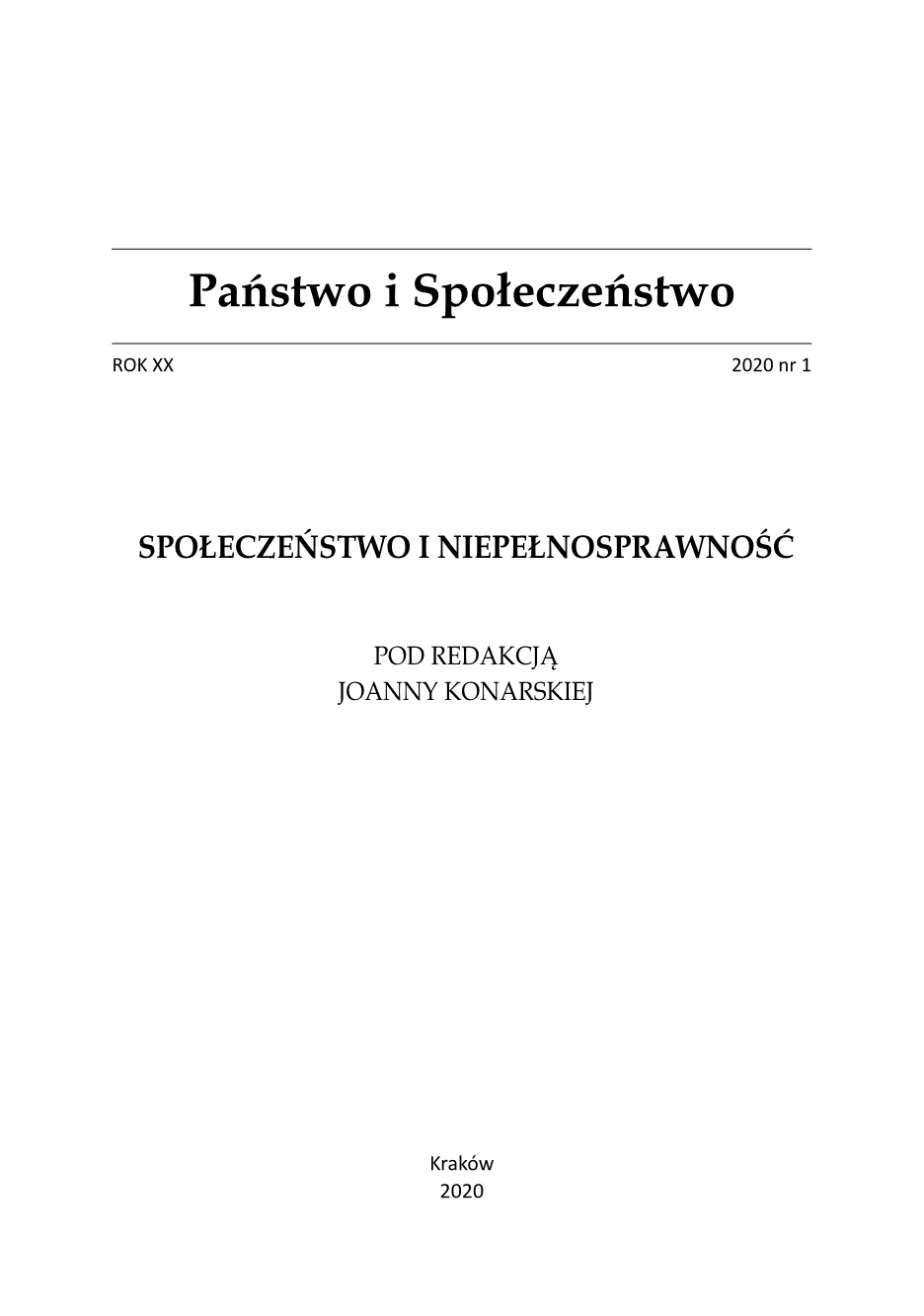 Społeczeństwo i niepełnosprawność. Wprowadzenie