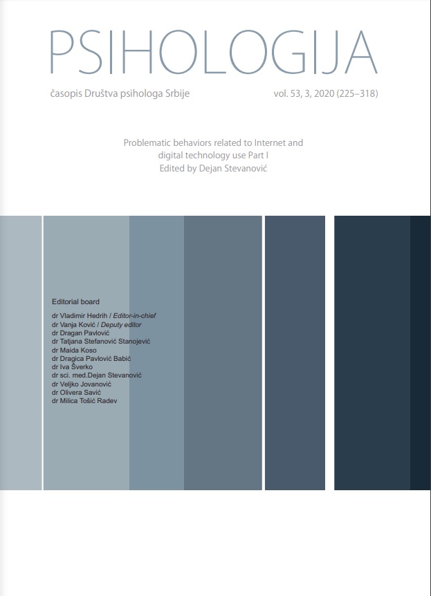 Introduction to the Special Issue on problematic behaviors related to Internet and digital technology use: Facts, conjectures, and oranges