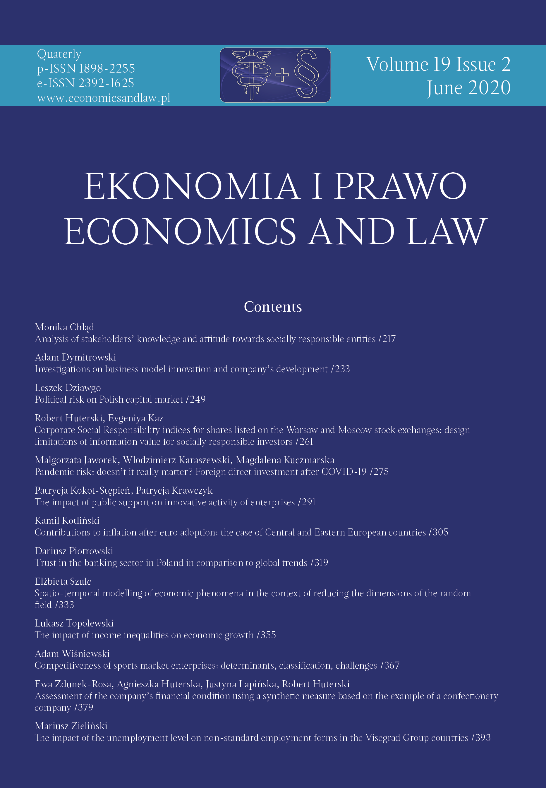 Spatio-temporal modelling of economic phenomena in the context of reducing the dimensions of the random field Cover Image