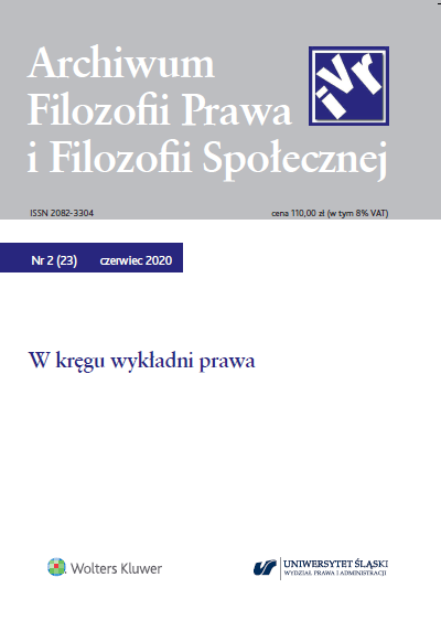 On an Interpreter’s Game with the Legal Text and Extratextual Factors in the Derivative Concept of Legal Interpretation Cover Image