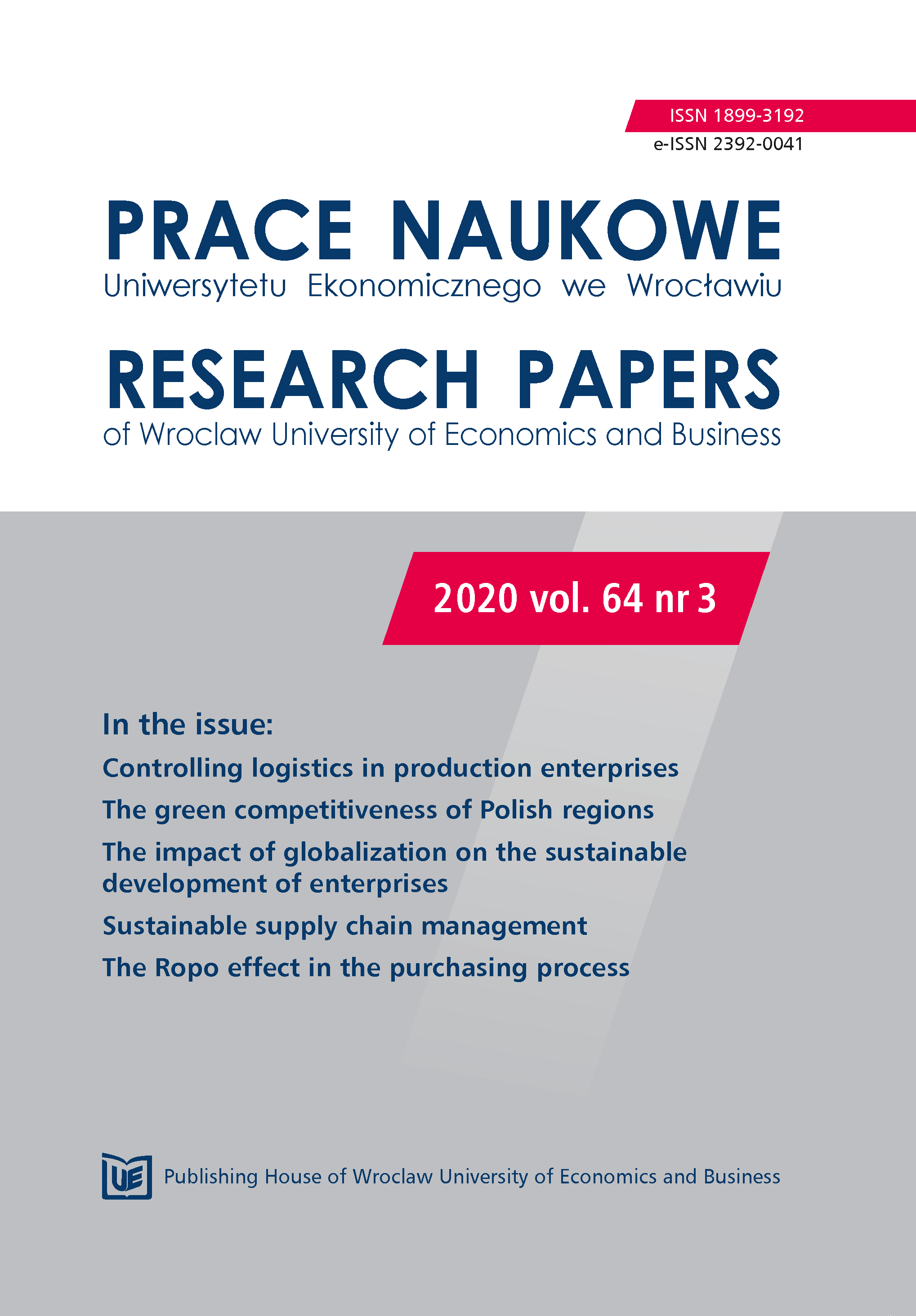 Controlling of logistics in production enterprises with separated processes of logistics in the context of empirical research Cover Image