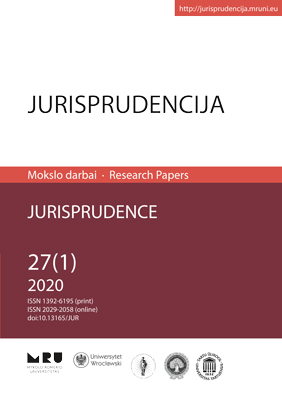 THE CRIMINALIZATION PECULIARITIES AND QUALIFICATION PROBLEMS OF INVOLVEMENT OF A CHILD IN A CRIMINAL ACT (ARTICLE 159 OF CRIMINAL CODE OF THE REPUBLIC OF LITHUANIA) Cover Image