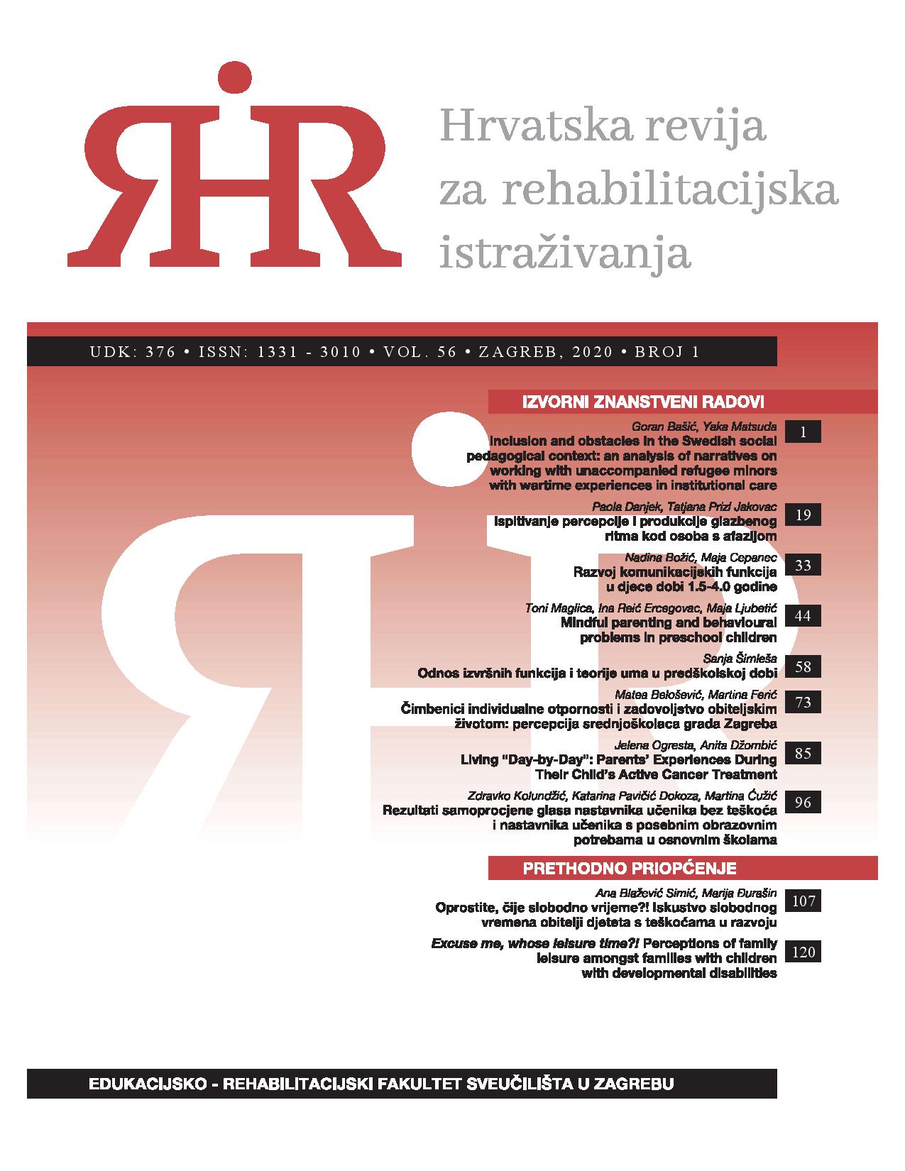 Mindful parenting and behavioural problems in preschool children