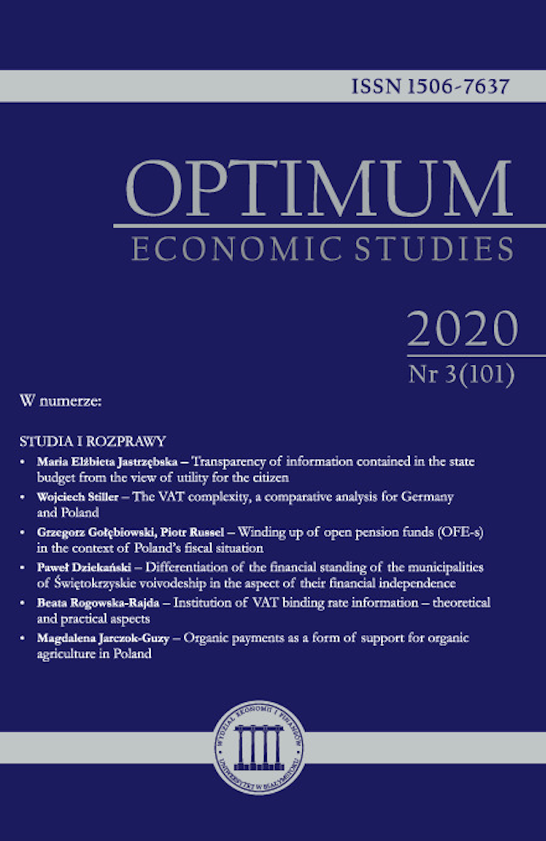 Impact of net working capital management strategy on financial results on the example of WIG-food companies Cover Image