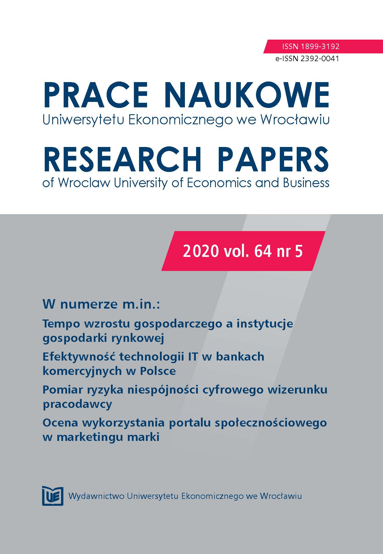 Spatial differen-
tiation of the situation of the 50+ generation on the labour market with the application of synthetic variable Cover Image