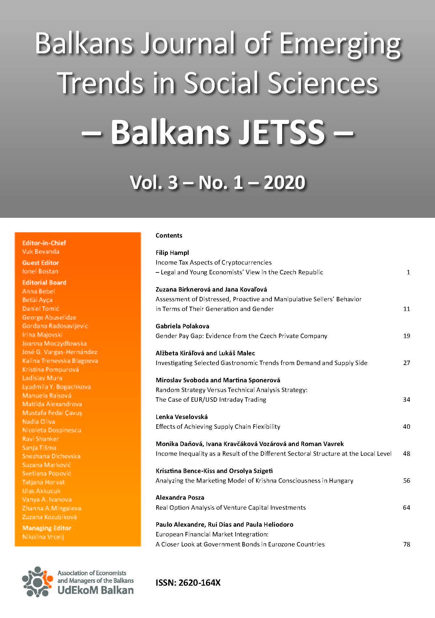 INCOME TAX ASPECTS OF CRYPTOCURRENCIES – LEGAL AND YOUNG ECONOMISTS’ VIEW IN THE CZECH REPUBLIC Cover Image
