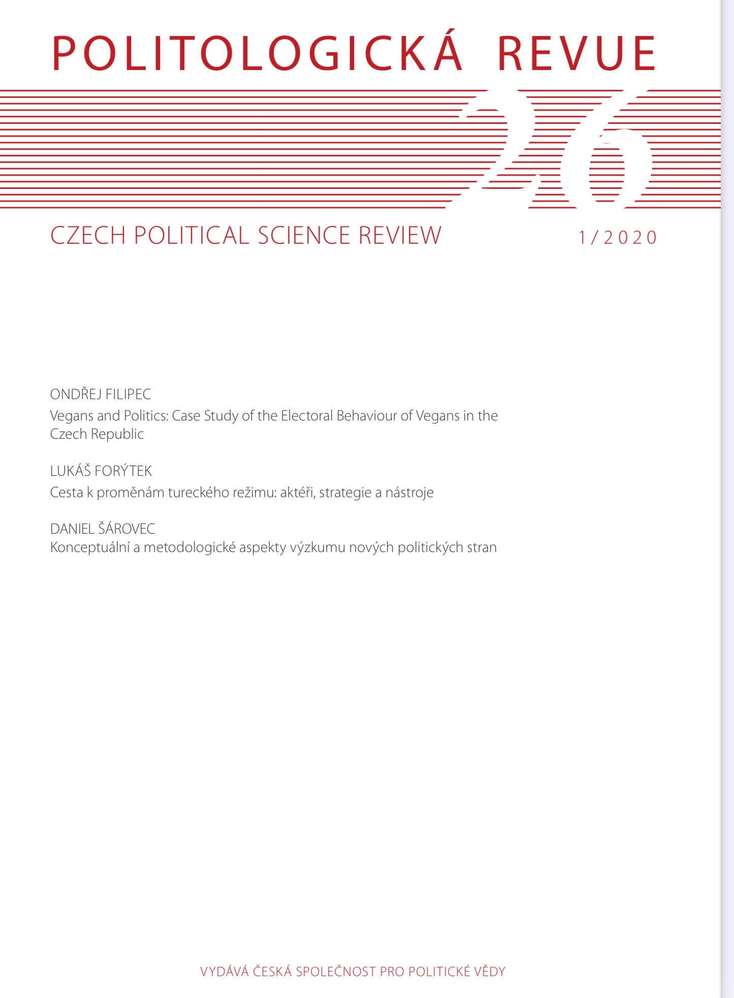Czech Political Science Association at the Age of Thirty Cover Image
