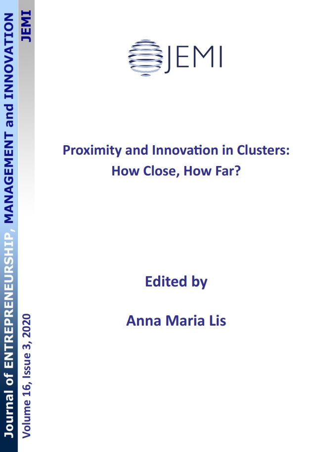 Innovative ecosystems behind regional smart specializations: The role of social, cognitive and geographical proximity Cover Image