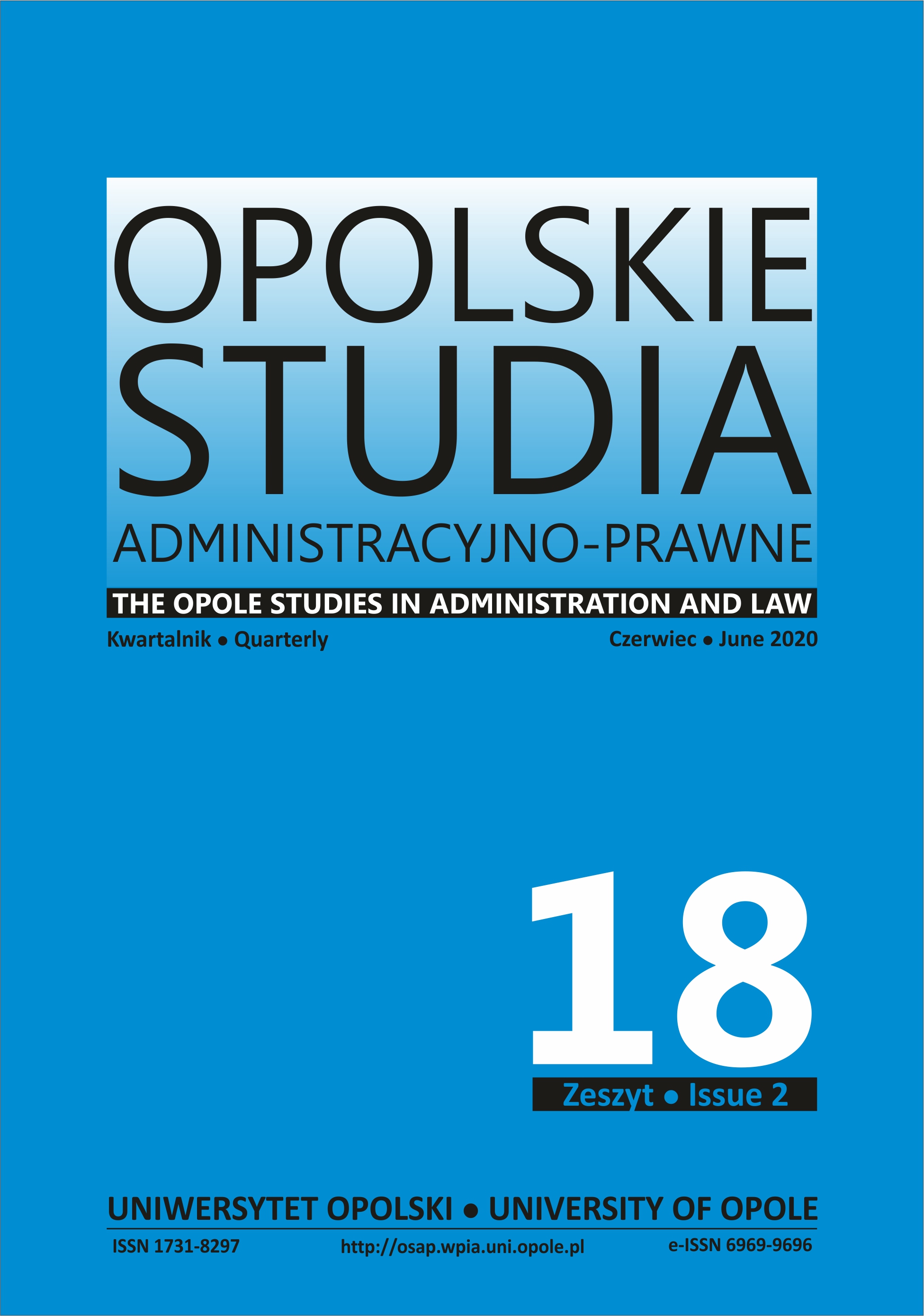 A gloss to the Supreme Administrative Court judgement of 17 July 2018 (II GSK 844/18) – approving Cover Image