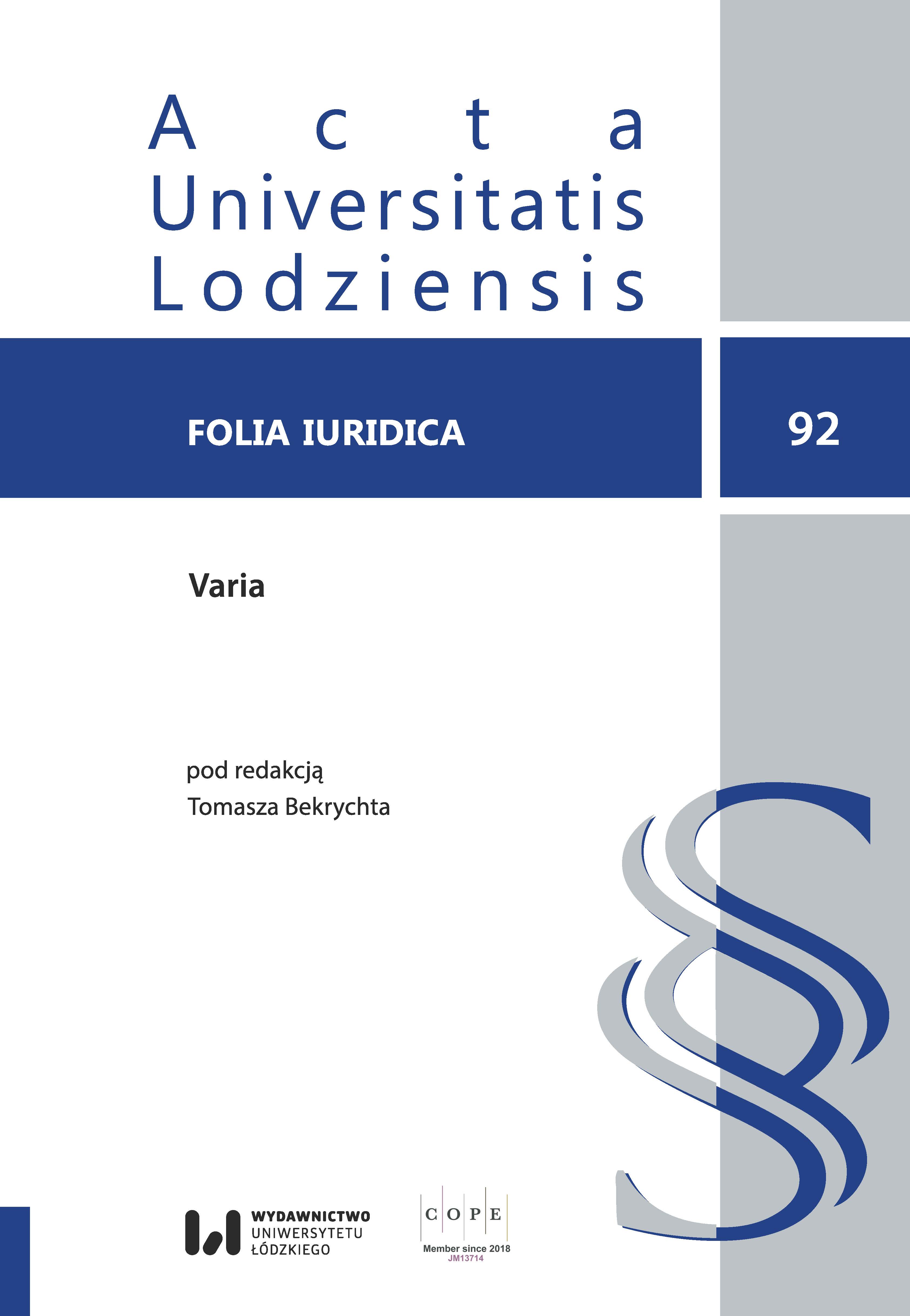 Rozważania nad zrównaniem pozycji prawnej kościołów i innych związków wyznaniowych oraz niereligijnych organizacji światopoglądowych