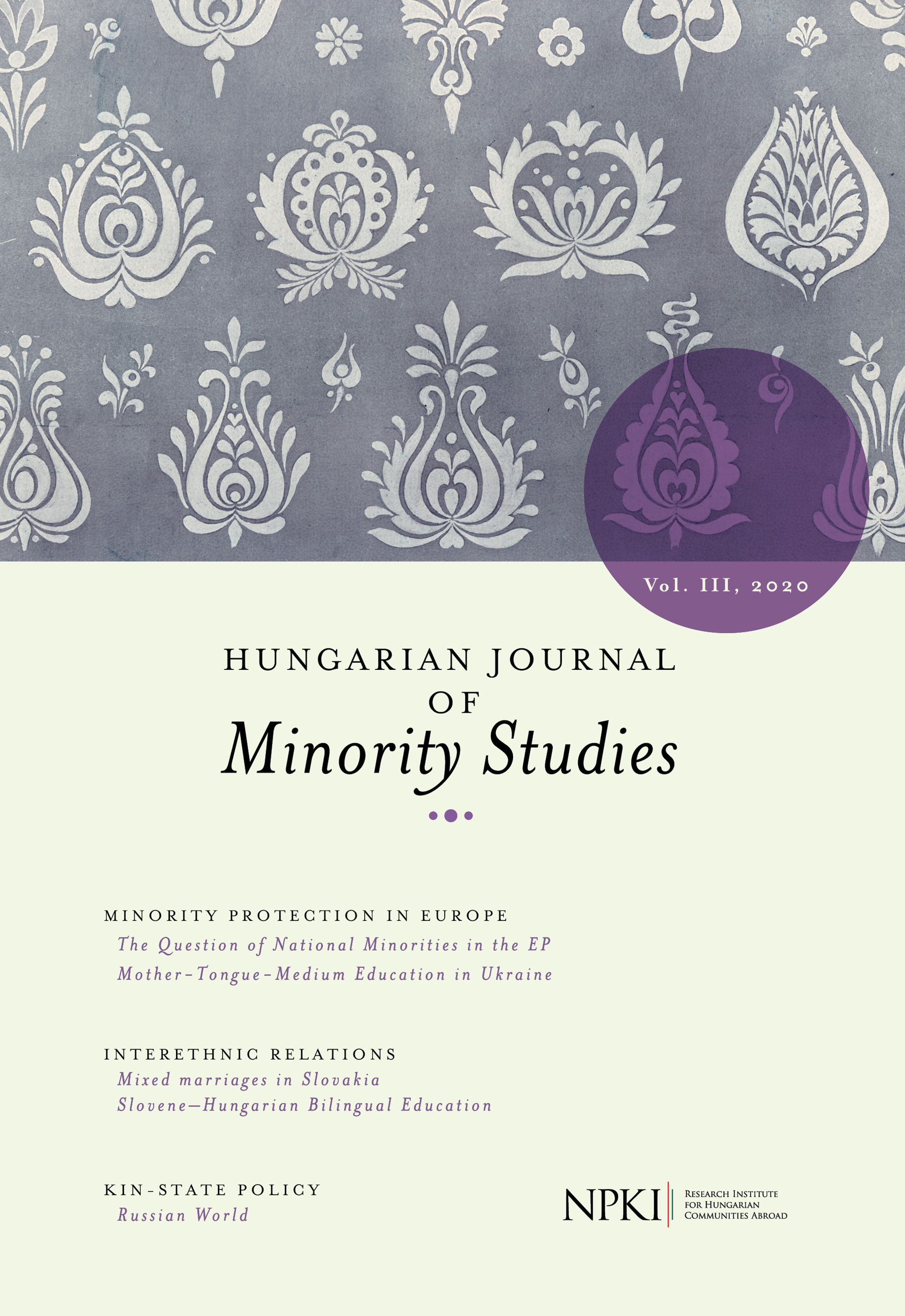 The Question of National Minorities in the European Parliament Between 2014 and 2019: A Hungarian Perspective