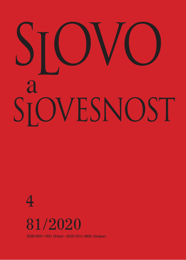 Deverbality versus deadjectivity: on the possibilities of interpreting nouns with an action symptom (focusing on the period of Old and Middle Czech) Cover Image