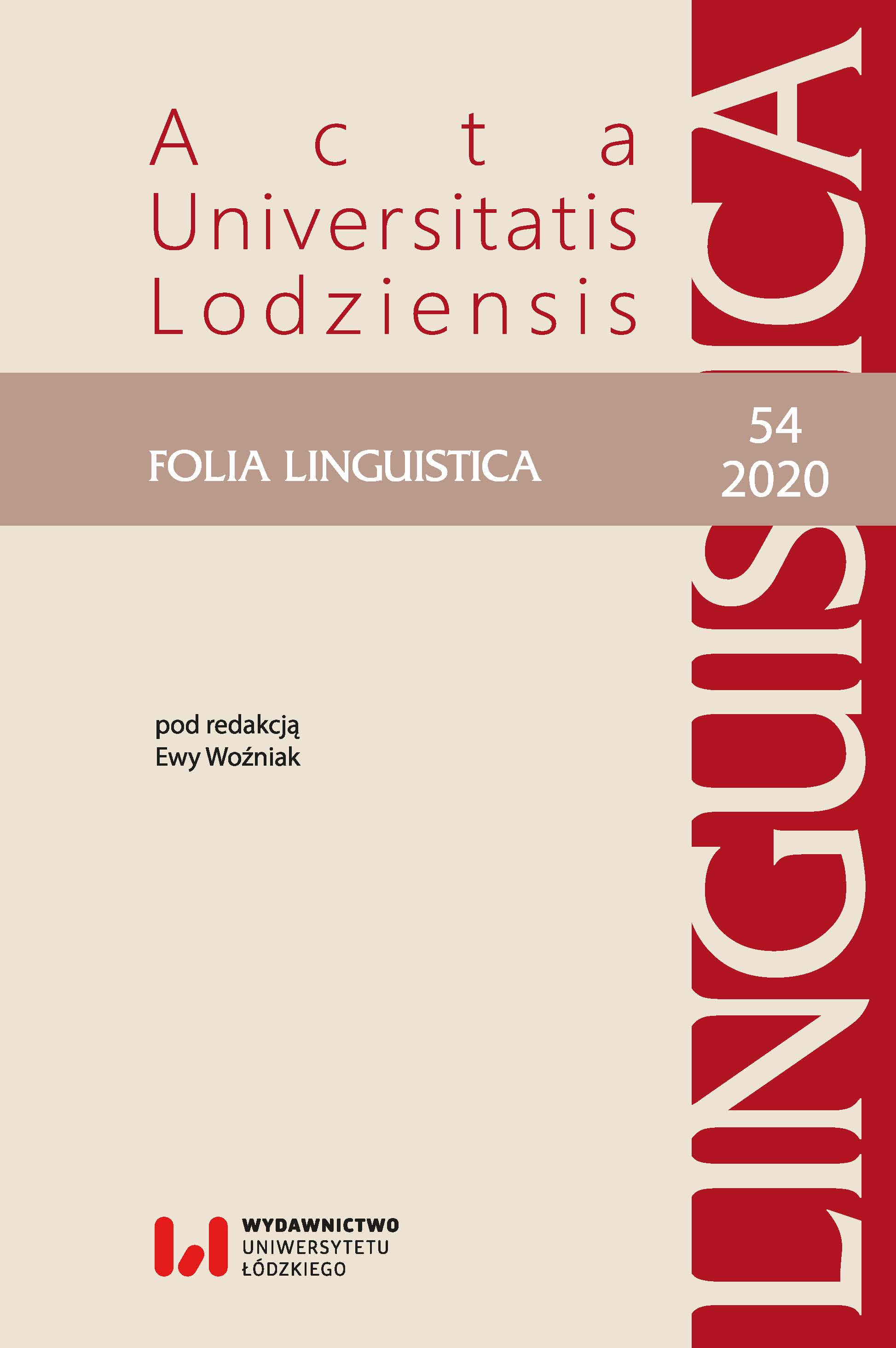 The axiological basis of the sender’s language behaviour in the preface to the work popularizing knowledge about the Polish language in the XIX century Cover Image