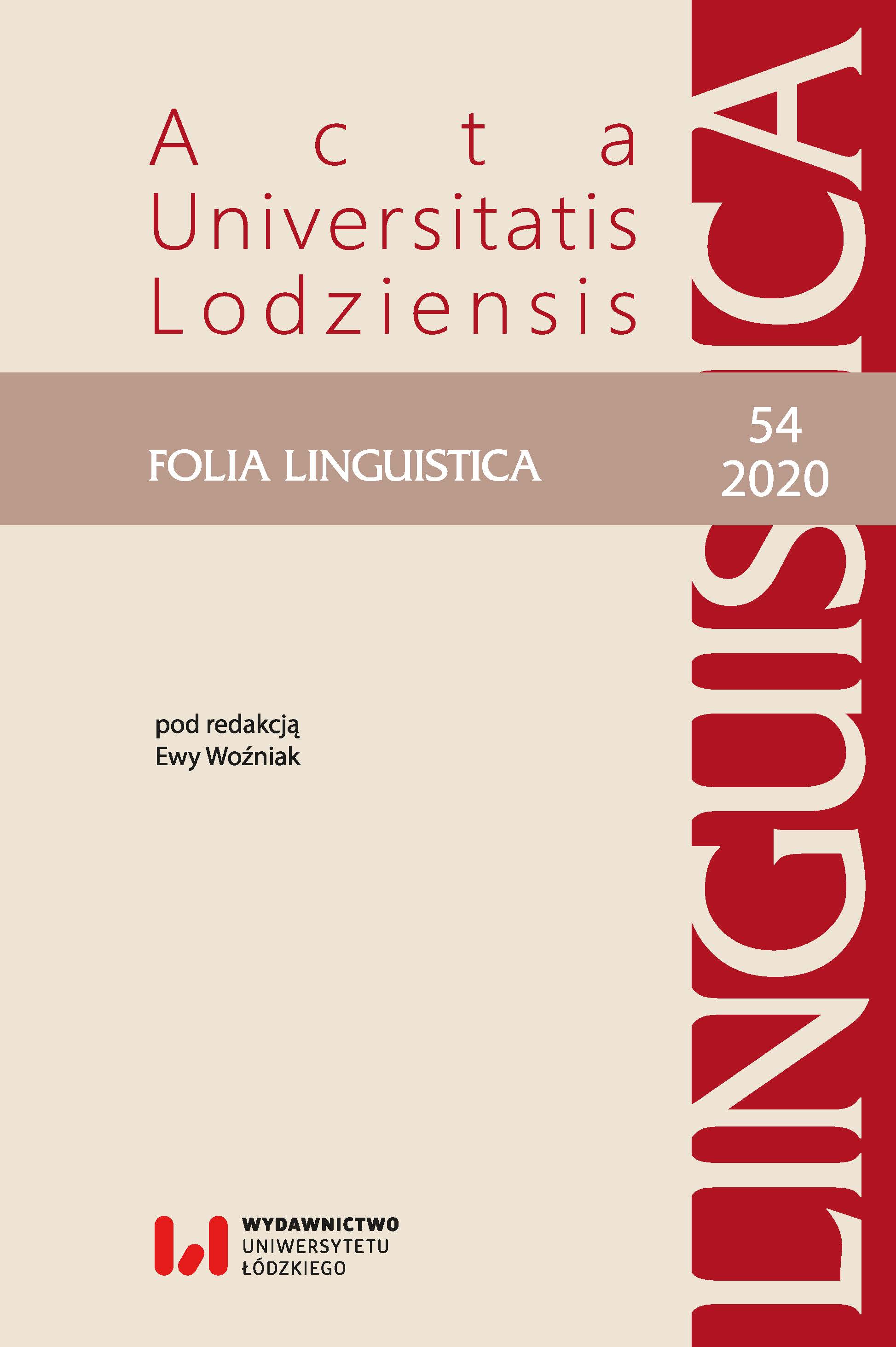 Adaptation of foreign male names to the Polish language in "Odpór na odpowiedź kwestyj" (1579) by Erazm Gliczner Cover Image