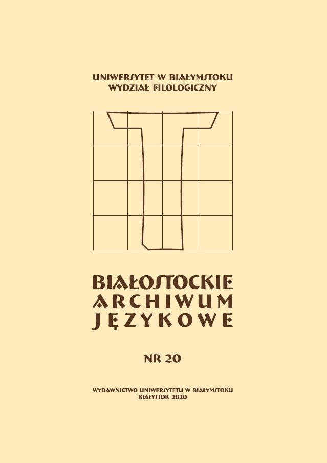 Zapożyczenia niemieckie w XIX-wiecznym Dykcjonarzu Michała Amszejewicza (przyczynek do badań nad słownictwem obcego pochodzenia w polszczyźnie)