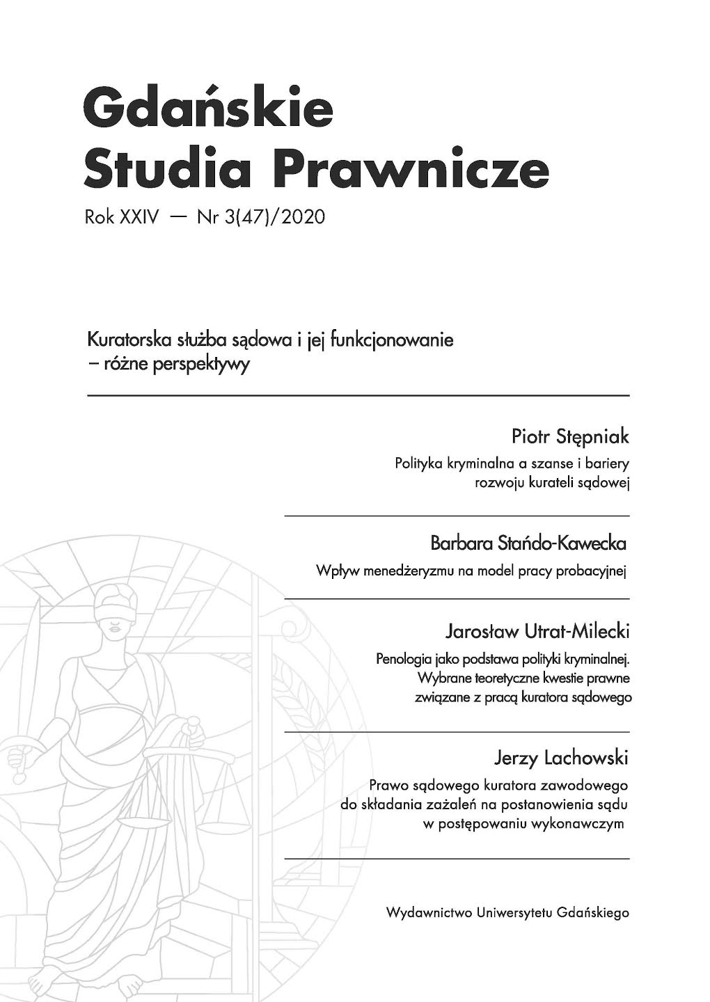 Role and significance of a probation officer in regard to crimes against family on the example of the offence under art. 207 of the Polish Criminal Code Cover Image