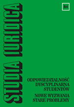 Charakter odpowiedzialności dyscyplinarnej studentów
i pracowników wyższych uczelni. Refleksje aksjologiczno-prawne