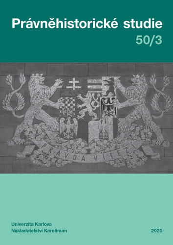 František Xaver Hodač as a Co-Author of International Labor Law Rules Between Years 1919–1924 Cover Image