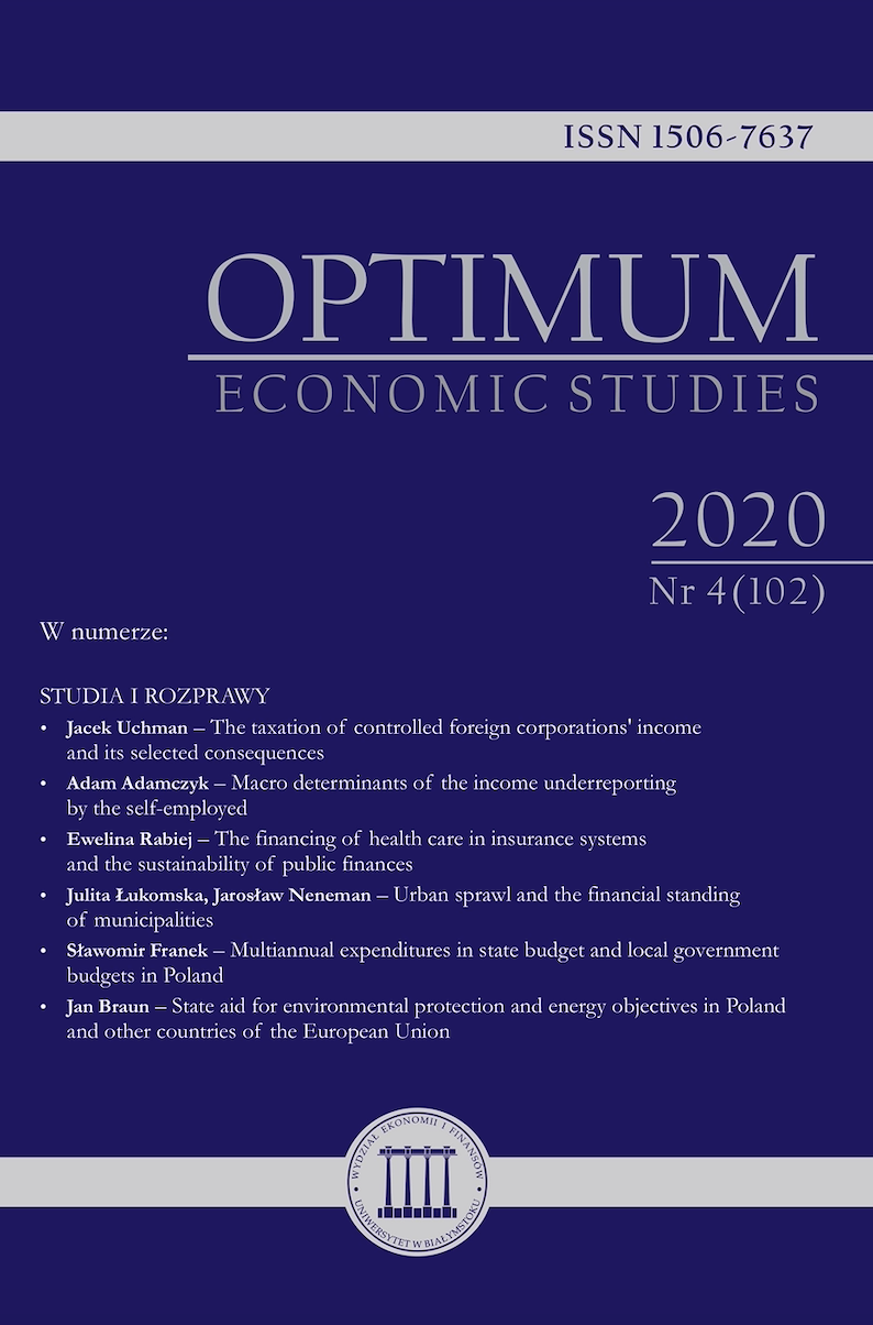 Urban sprawl and the financial standing of municipalities