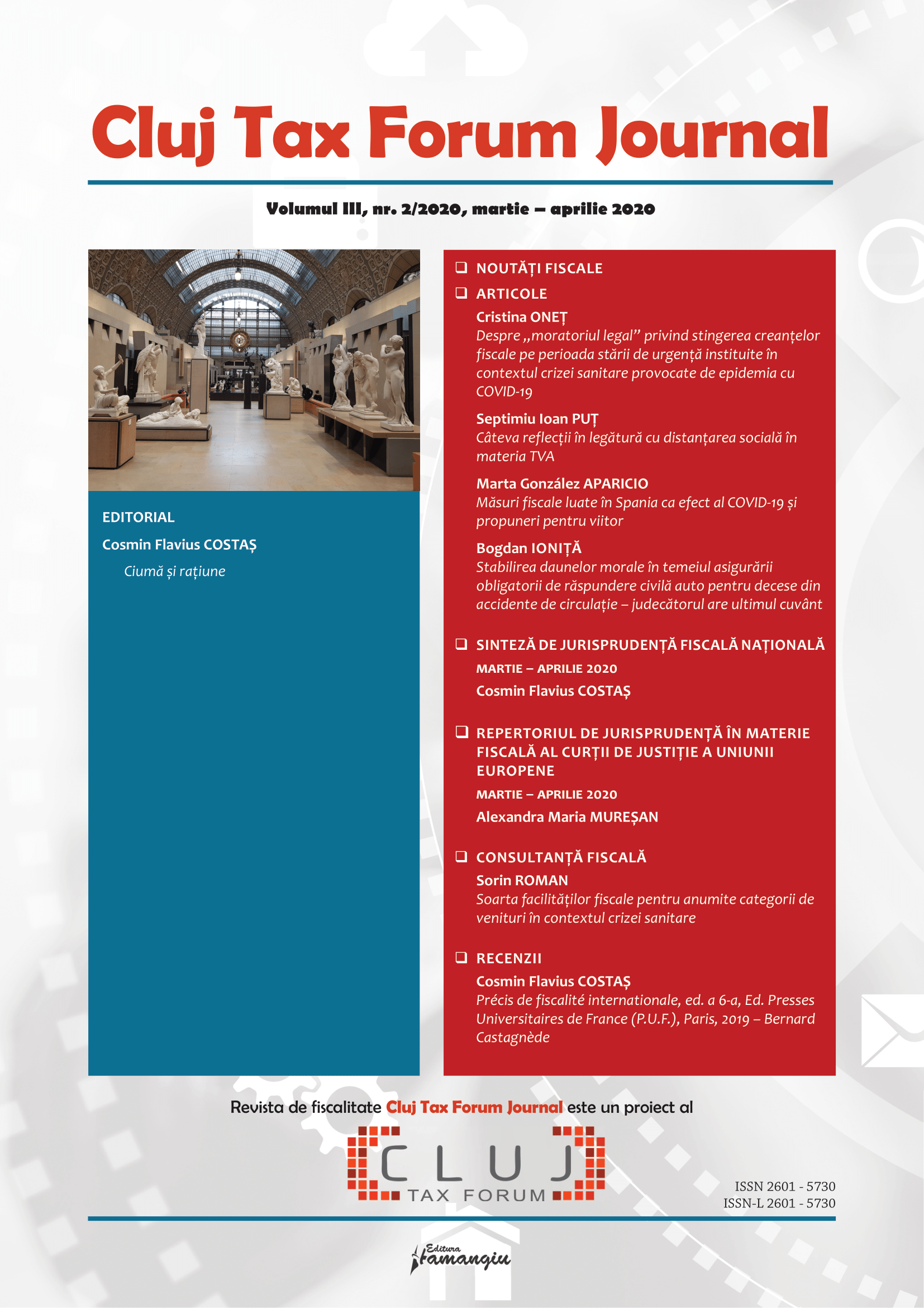 The Outcome of Tax Facilities for Some Types of Income in the Context of Sanitary Crisis Cover Image