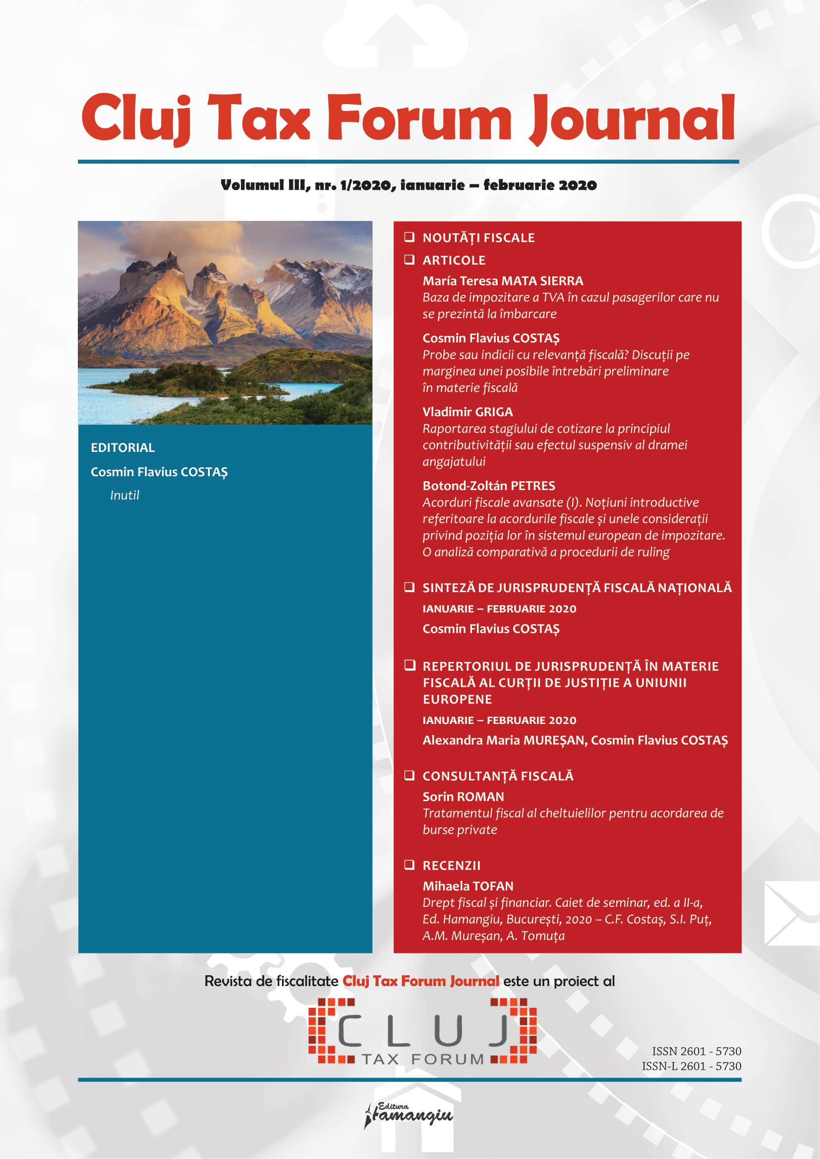 Evidence or Tax Relevant Clues? Discussions on a Possible Preliminary Question in the Tax Field Cover Image