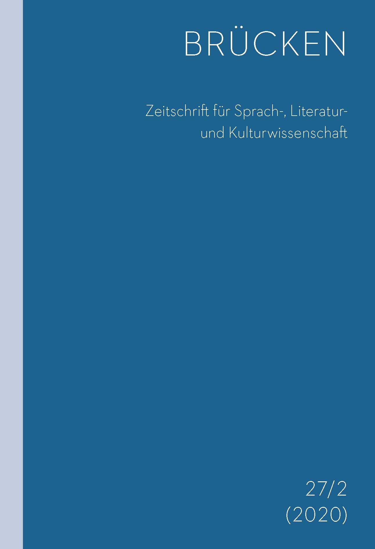 Report from the Kurt Krolop Research Center for German-Bohemian literature for years 2015 to 2020 Cover Image