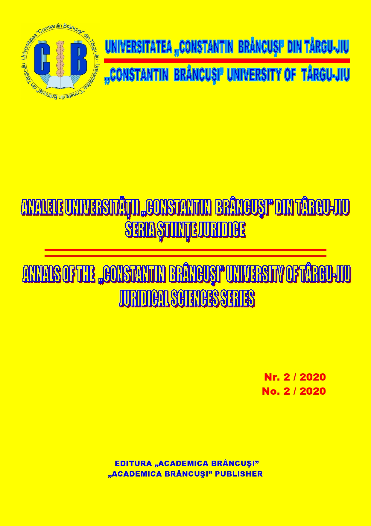 ANALYSIS REGARDING APPLICATION OF THE CONTRAVENTIONAL LAW IN TIME THROUGH THE PRISM OF THE CONSTITUTIONAL COURT JURIDPRUDENCE Cover Image