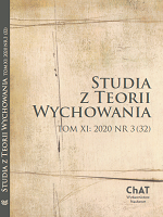 Czy istnieje sofizmat pedagogiczny? Review of book by
Tomasz Olchanowski entitled „Kultura ponowoczesna w perspektywach antropologii politeistycznej”. Wydawnictwo Uniwersytetu w Białymstoku, Białystok 2019, ss. 241 Cover Image