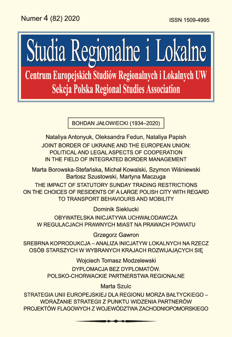 The Impact of Statutory Sunday Trading Restrictions on the Choices of Residents of a Large Polish City with Regard to Transport Behaviours and Mobility Cover Image