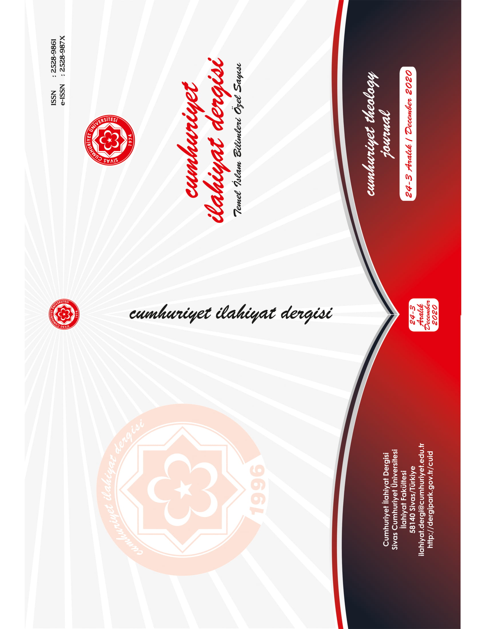 Cumhuriyet Theology Journal New Issue: Volume 24 Issue 3 Cover Image