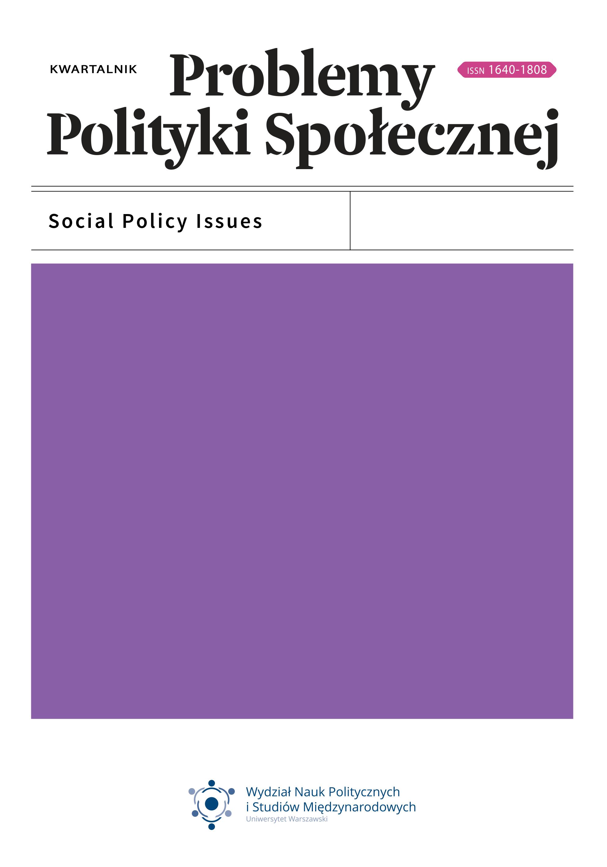 Social work and other helping professions in the process of professionalization. The specificity of Poland after 1989 from the perspective of the sociology of professions Cover Image