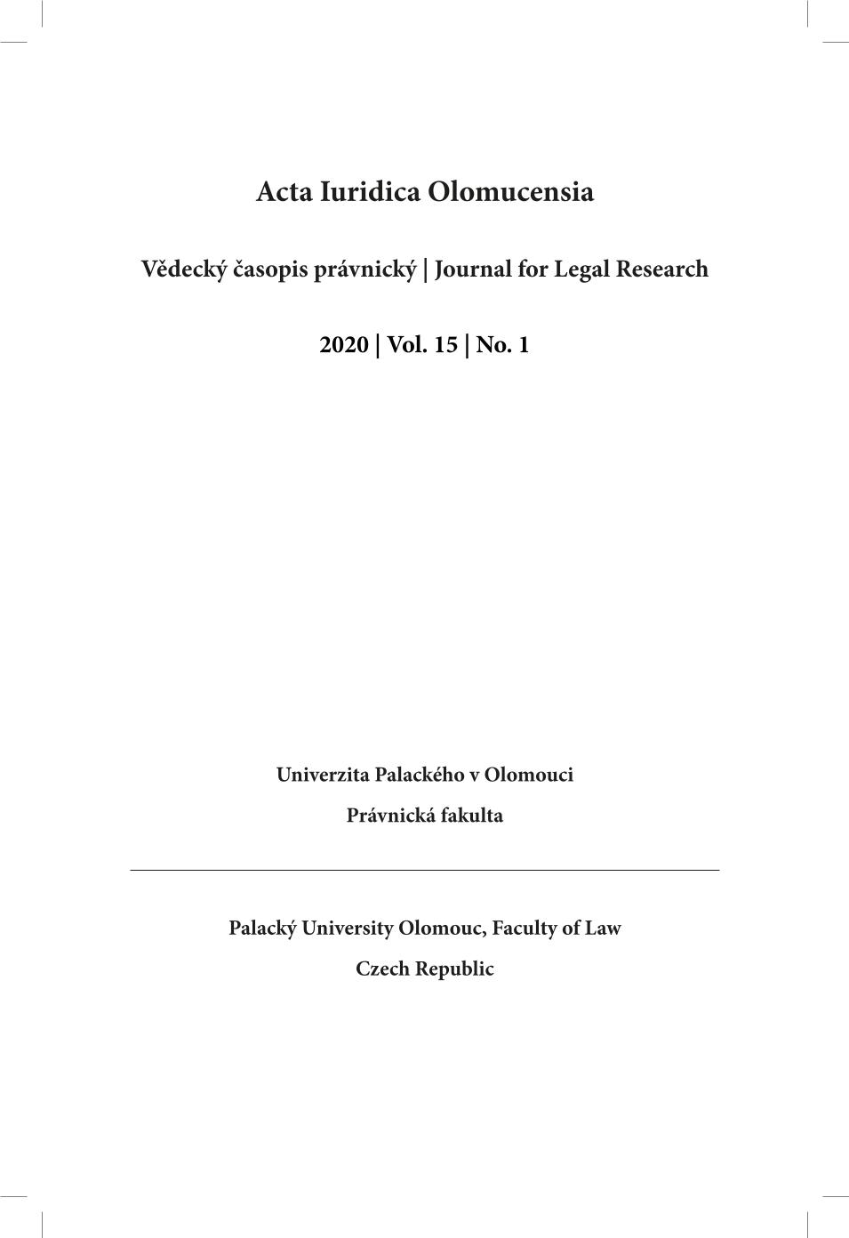 ŠPANĚLSKÉ STÍNY MINULOSTI: LIMITY PRÁVA NA PRAVDU A SPRAVEDLNOST PLYNOUCÍ Z MEZINÁRODNÍ ÚMLUVY NA OCHRANU VŠECH OSOB PŘED NUCENÝM ZMIZENÍM