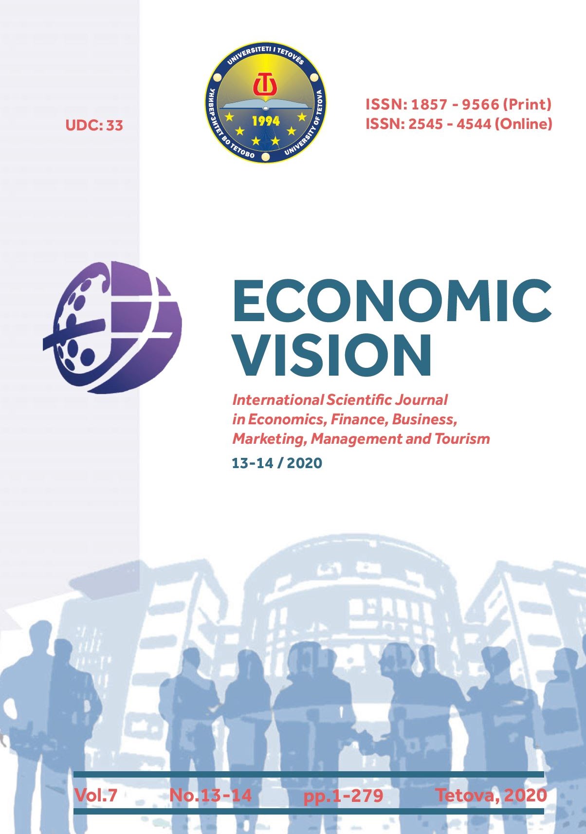 CLIENT EXPECTATIONS AND PREFERENCES FOR SERVICE QUALITY DIMENSIONS IN BANK SERVICES IN REPUBLIC OF NORTH MACEDONIA Cover Image