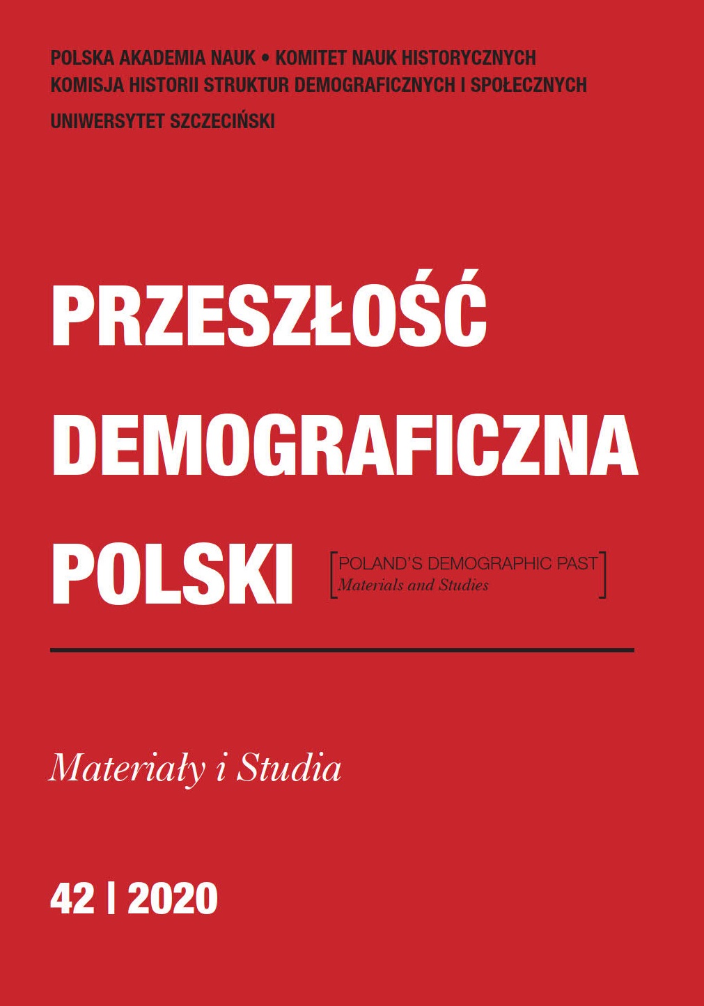 Did the Sex Ratio at Birth Reflect Social and Economic Inequalities? A Pilot Study of the Province of Poznań, 1875–1913 Cover Image