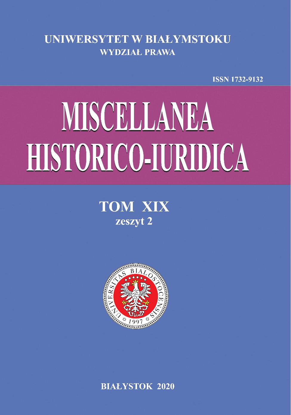 Legal status of sportsman’s in Poland in the era of late socialism and in the first years after the transformation of the political system (1984-1996) Cover Image