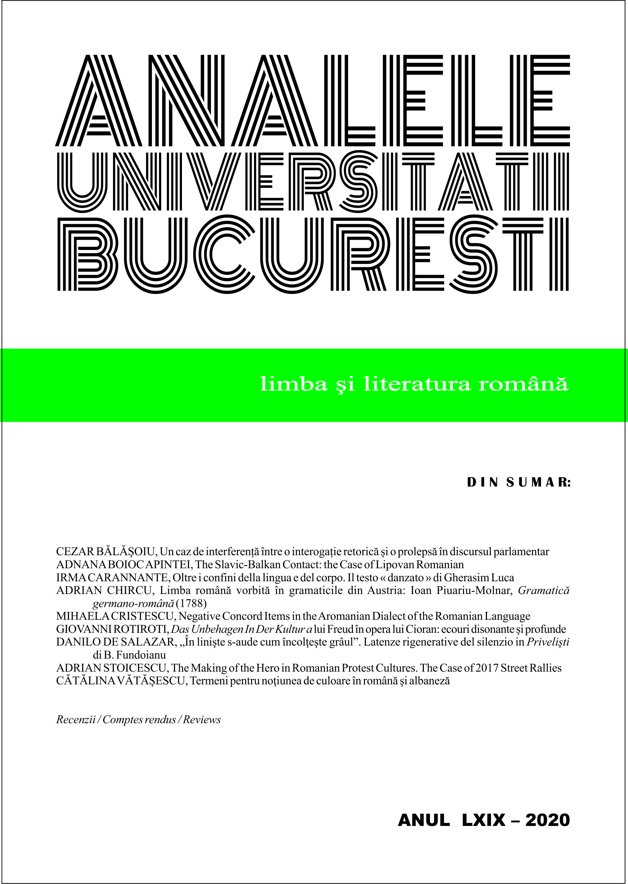 The Slavic-Balkan Contact: The Case of Lipovan Romanian Cover Image
