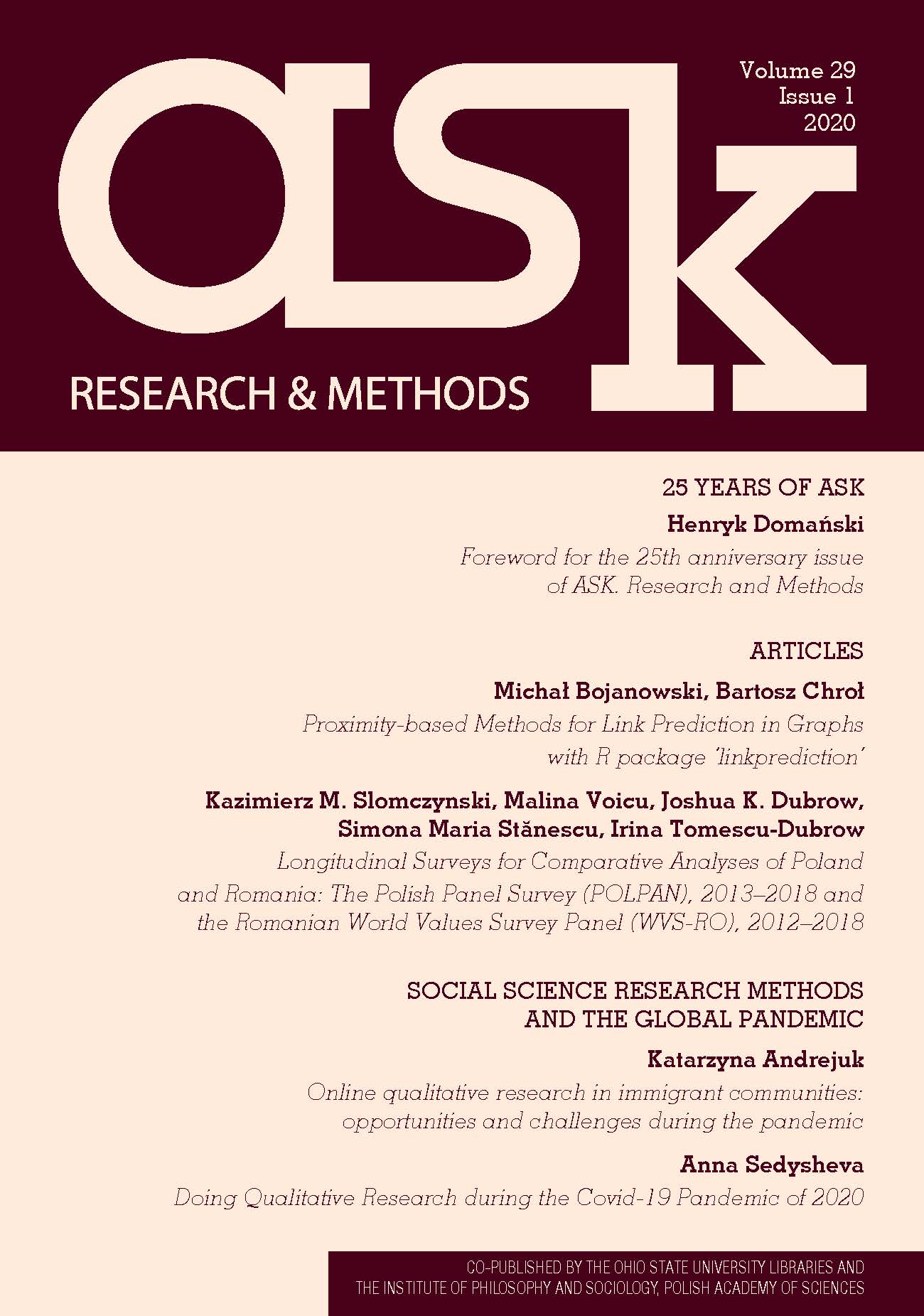 Longitudinal Surveys for Comparative Analyses of Poland and Romania: The Polish Panel Survey (POLPAN), 2013–2018 and the Romanian World Values Survey Panel (WVS-RO), 2012–2018 Cover Image
